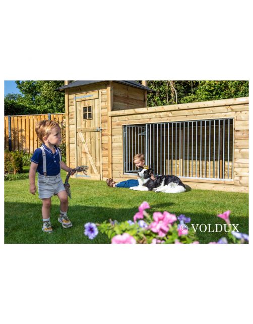 Voldux Hondenhok Lize - Hondenhok - 392x150x235 cm Bruin