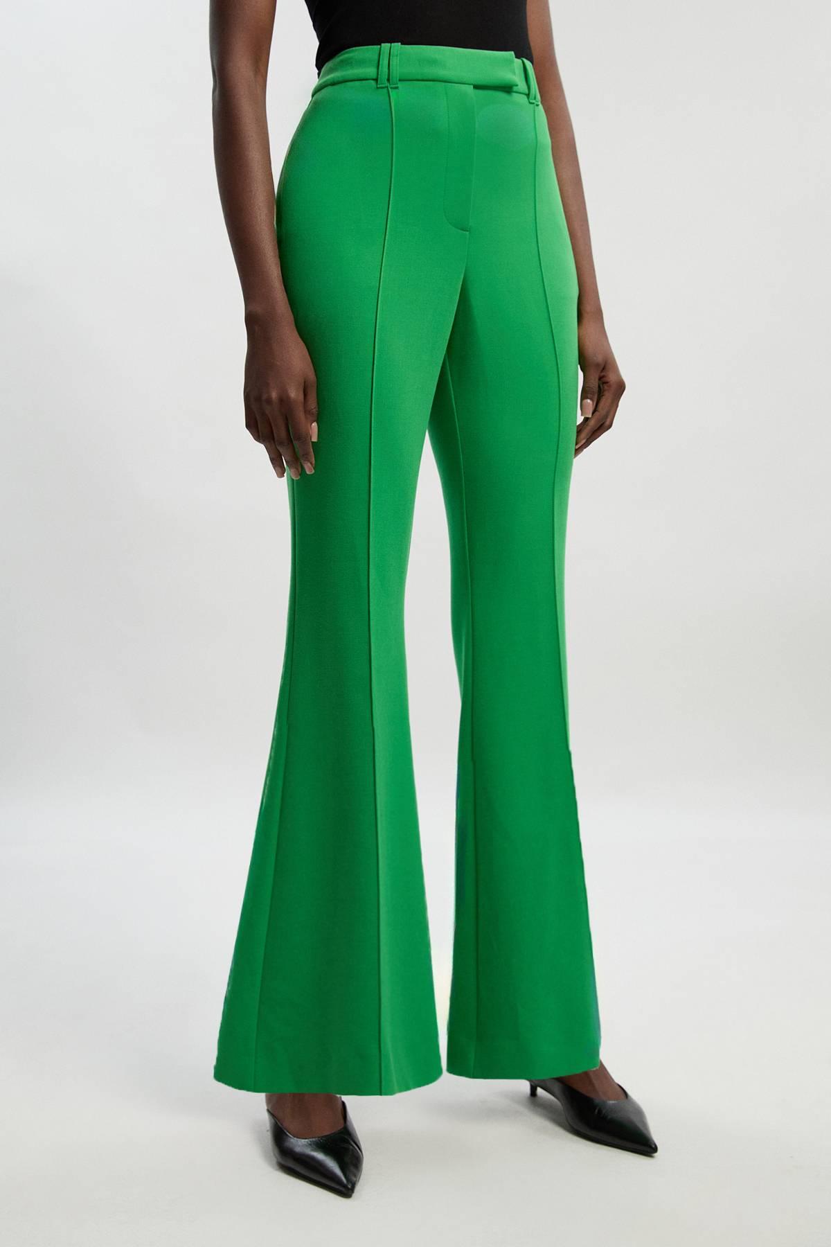 KarenMillen Pantalon Tailleur Bootcut Stretch Compact