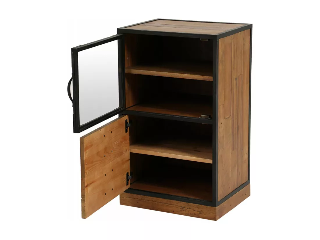 Meuble de rangement 2 portes MDF Marron - Manufacture Interior's