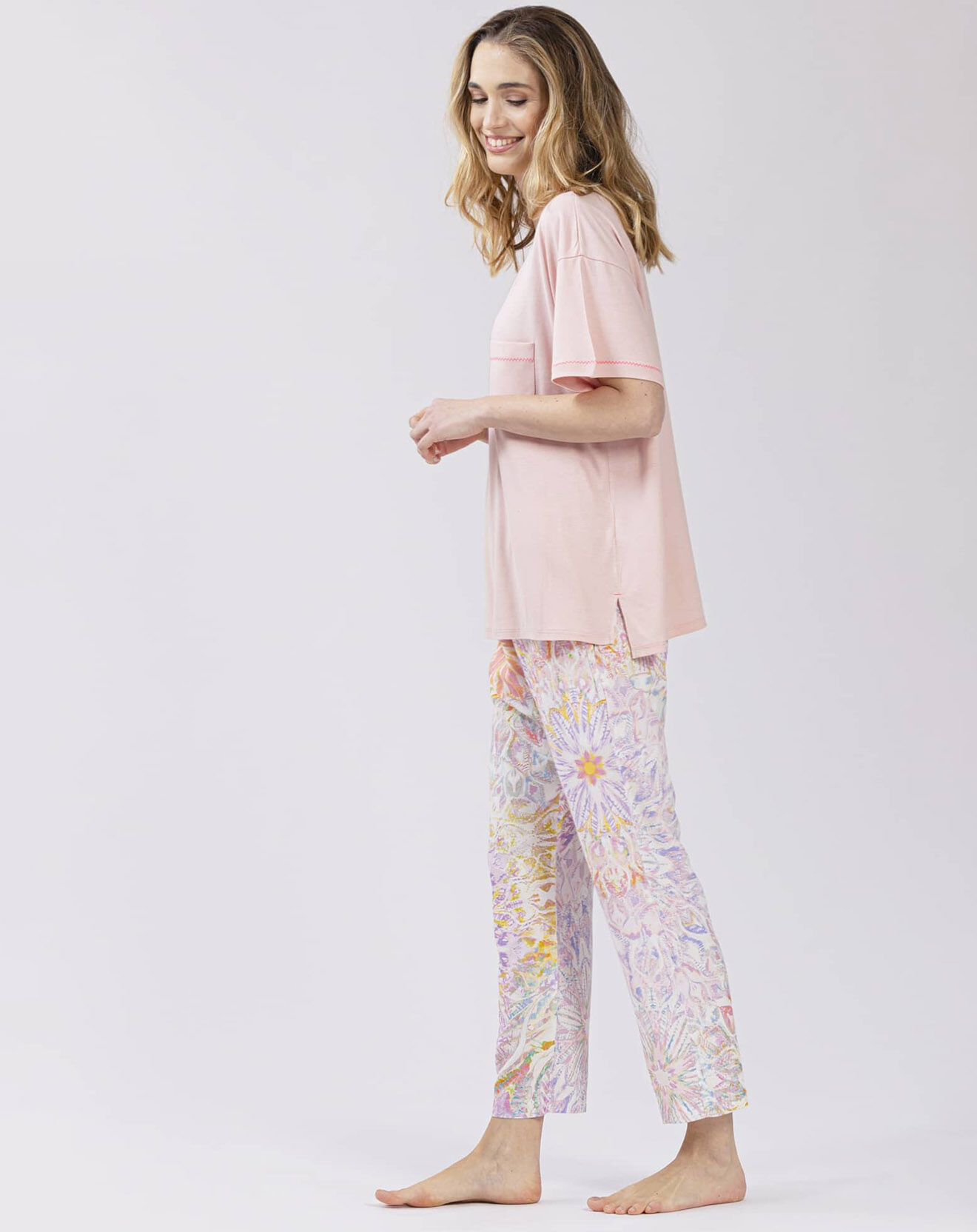 Le Chat Pyjama 7/8ème Fancy rose