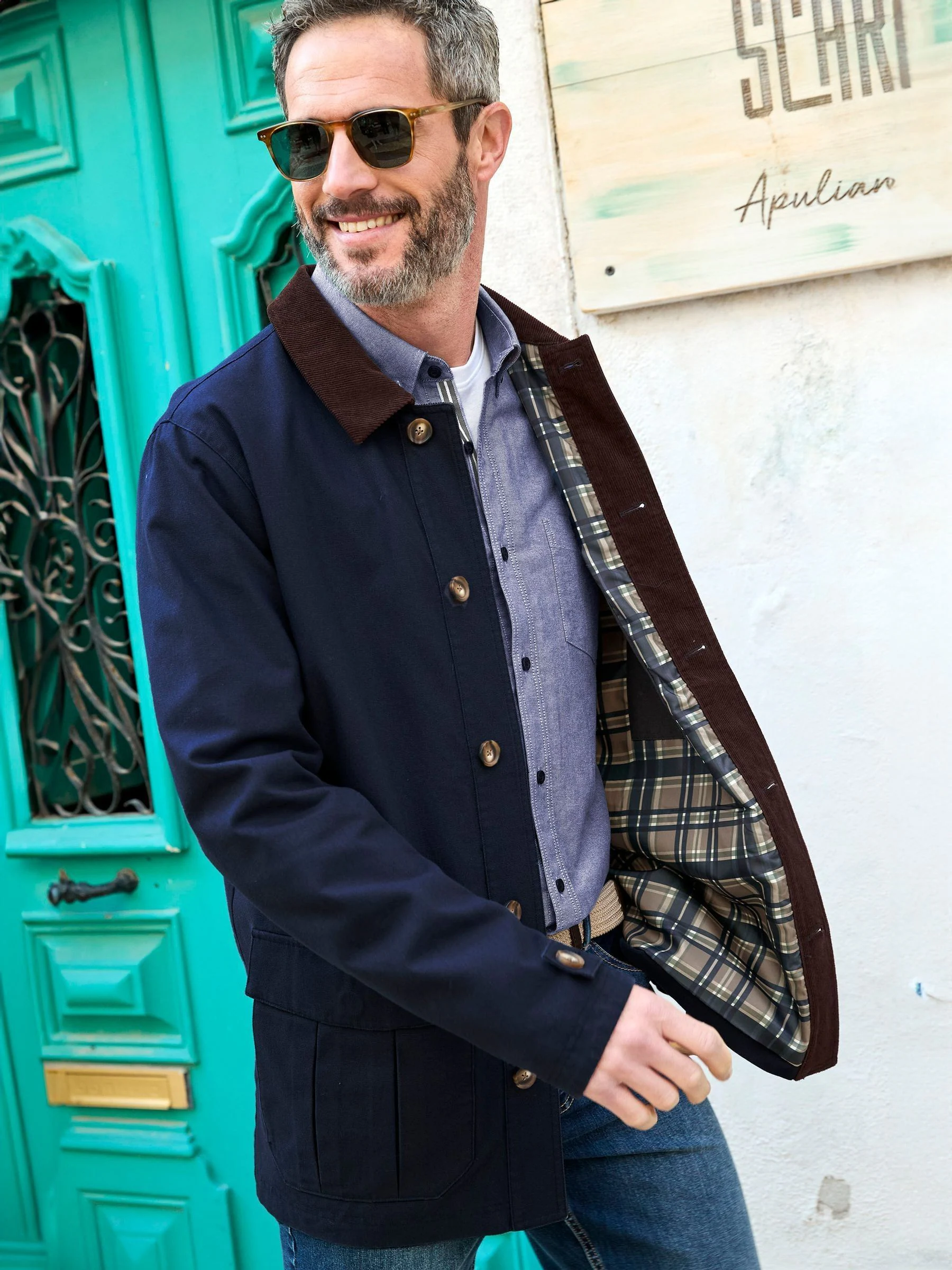 Blauw - Cotton Traders Classic Canvas Field Jacket
