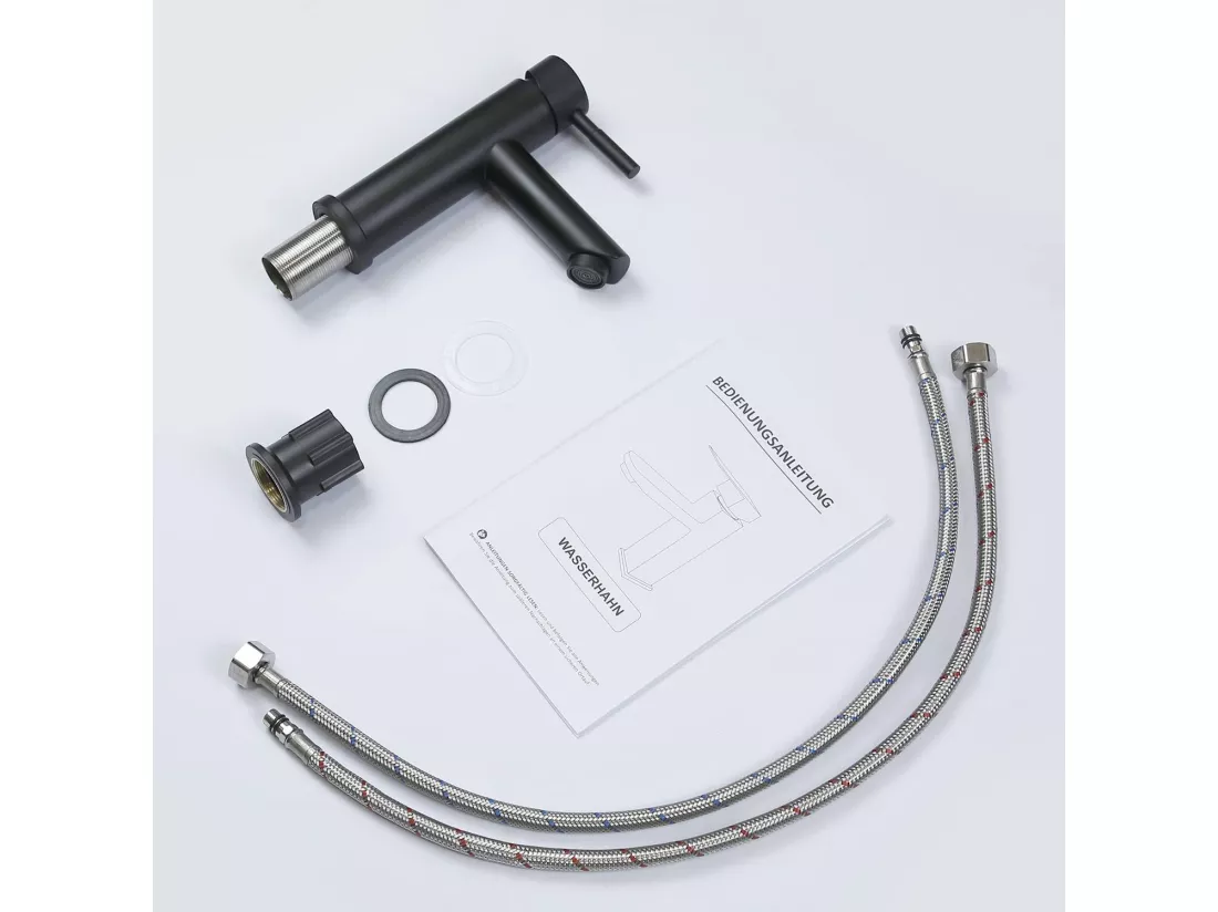NETTLIFE robinet d'évier robinet chaud/froid robinet haute pression en acier inoxydable