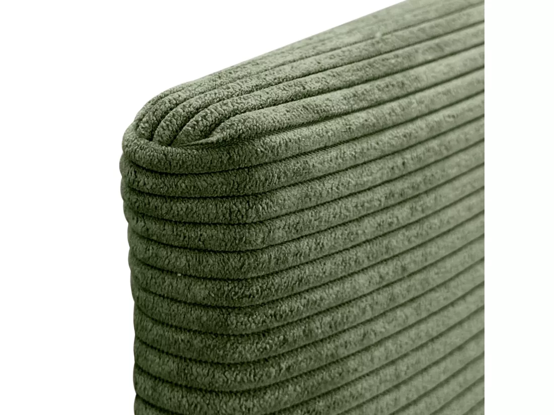DHOME Tête de Lit Velours Côtelé Uni 95x50 Lits 80/90 - Vert Jungle