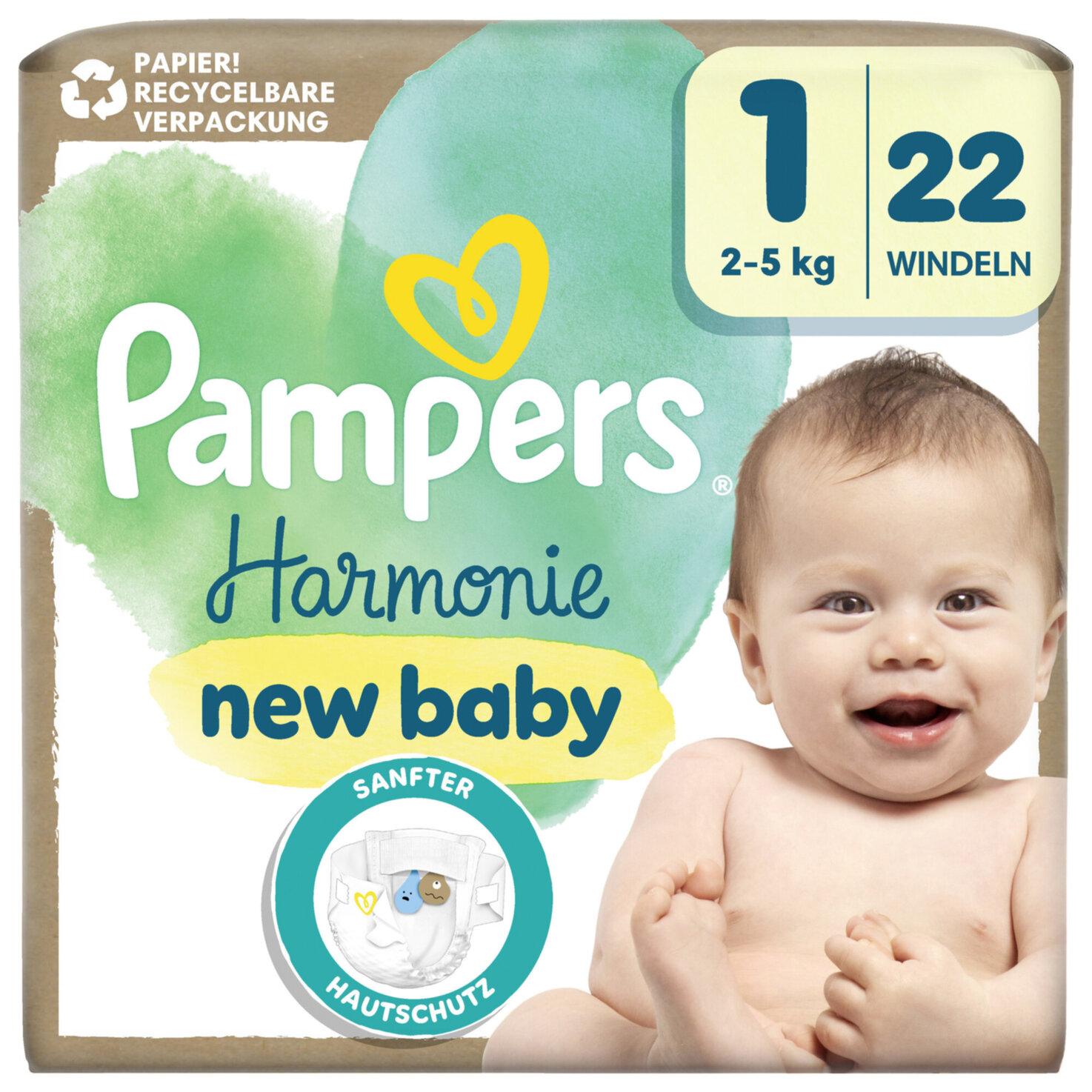 Pampers Harmonie Grösse 1 Newborn 2-5kg 22 Stück