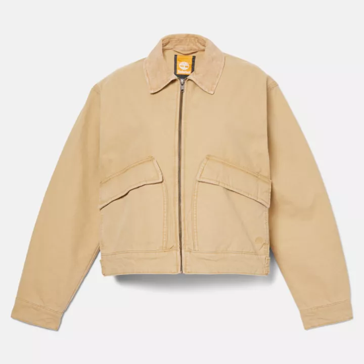 Veste en toile délavée Strafford pour femme en beige