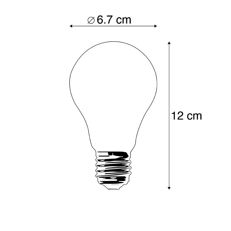 E27 LED lamp A67 opaal 8W 900 lm 2700K