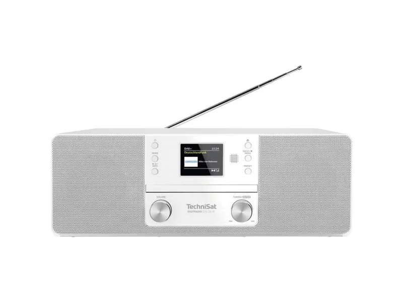 TechniSat DigitRadio 370 CD IR - Audiosystem - 2 x 5 Watt - hvid