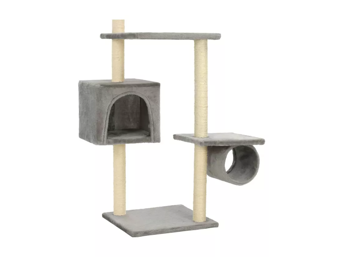 Arbre à chat avec griffoirs en sisal 260 cm Gris
