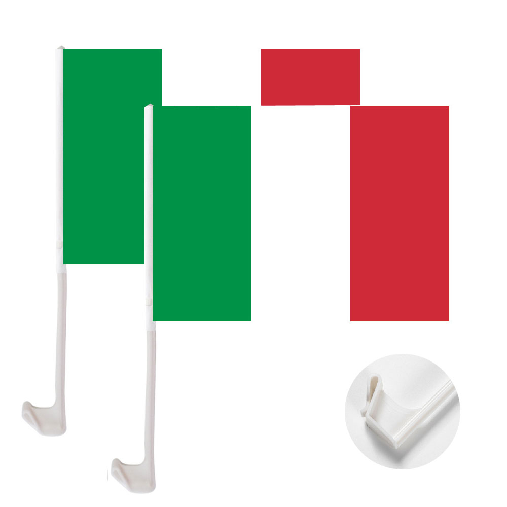 (2er Set) 30x45cm Auto Flagge Länderflaggen Autofahne - Italien