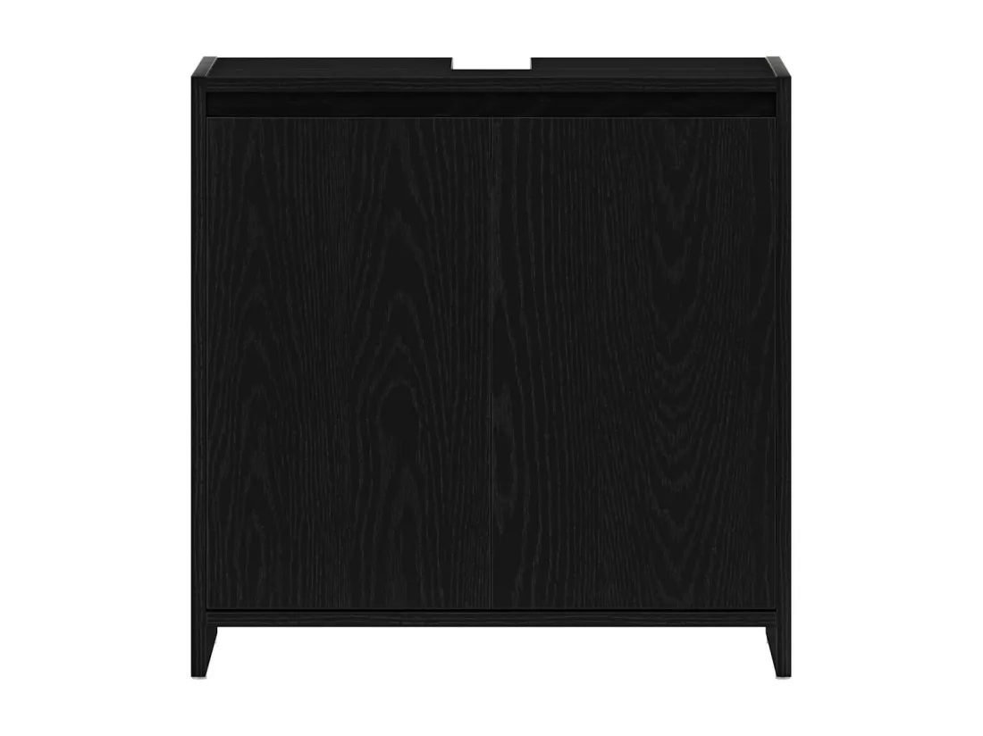 Armoire de bain chêne noir 60x33x60 cm bois d'ingénierie