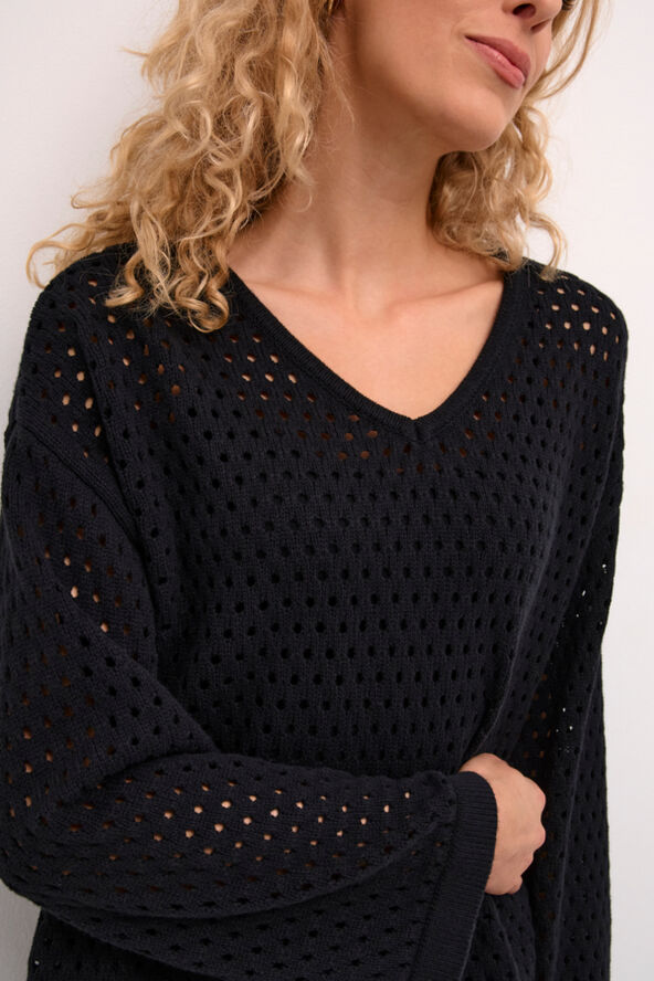 Cream CRWilow Knit Pullover Pitch black