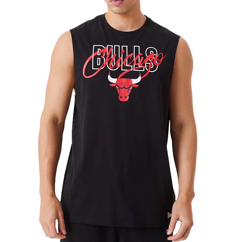 New Era Débardeur Noir Homme New Era Script Bulls de Chicago