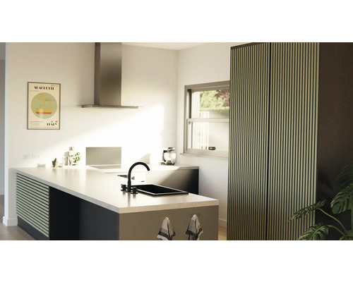 Fjordwall akoestisch paneel linoleum olijf 2400 x 600 x 20 mm