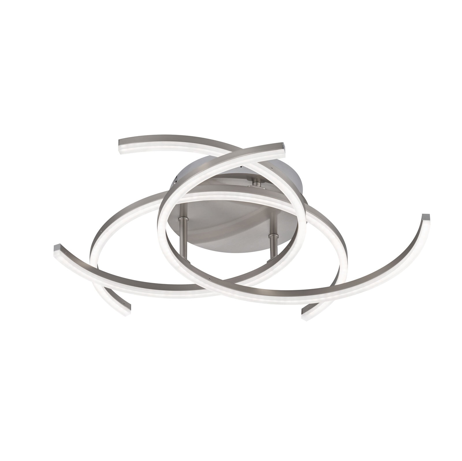 FISCHER & HONSEL LED Deckenlampe VISBY 68 cm nickelfarbig