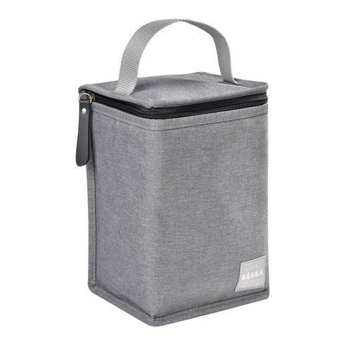 Pochette repas isotherme gris chiné - BEABA