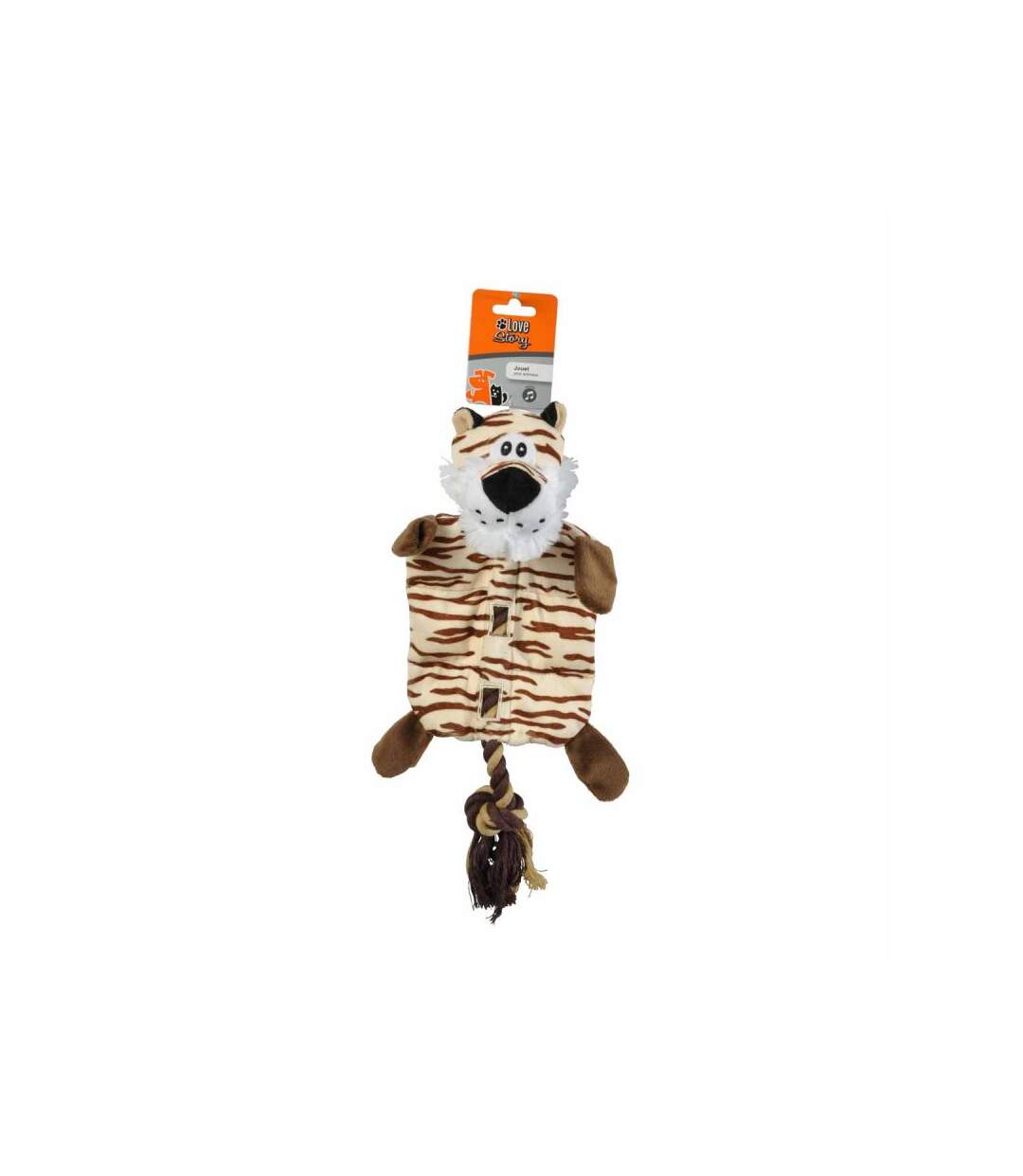 Paris Prix - Peluche Pour Chien tigre 37cm Marron