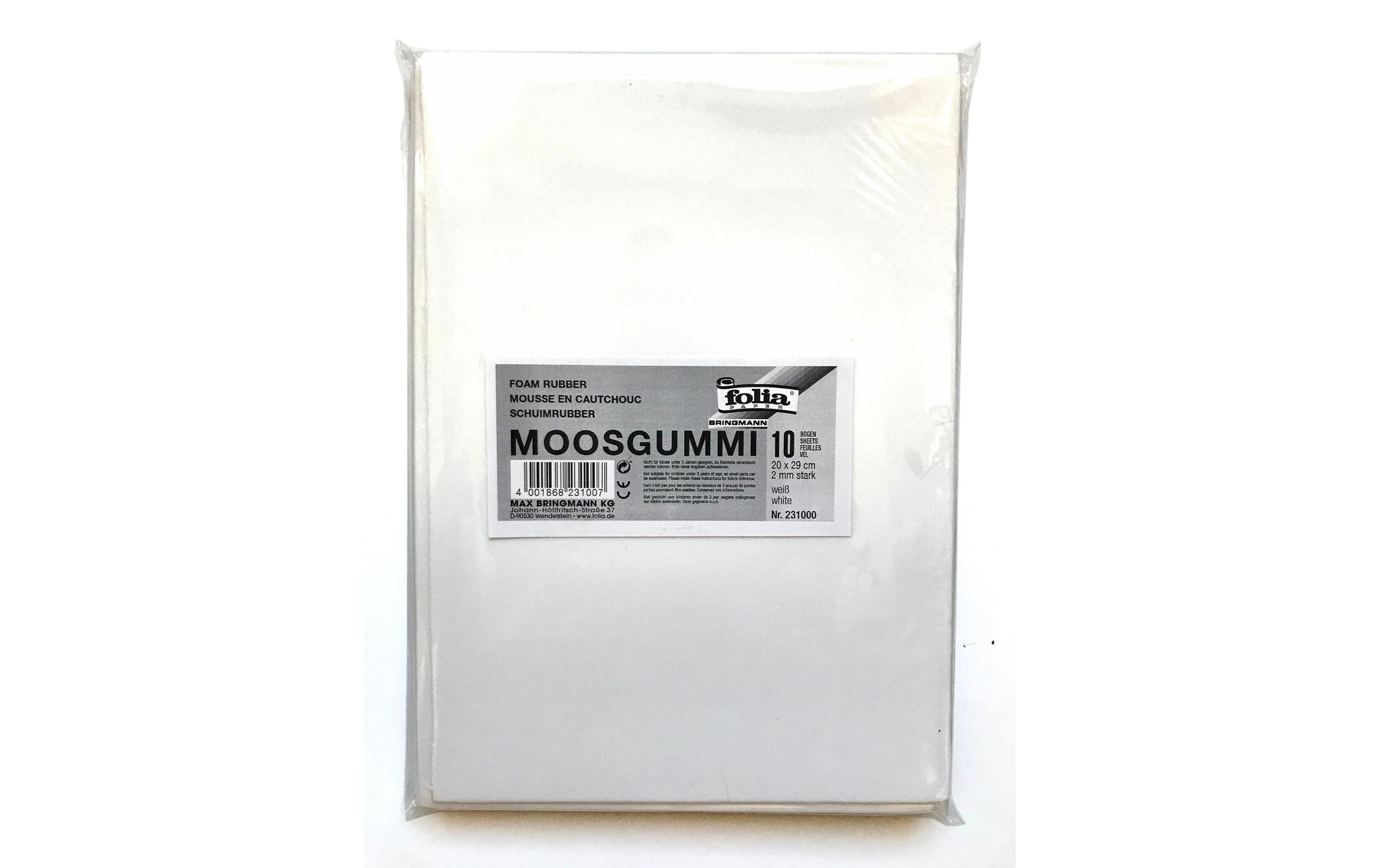 Moosgummi-Set 10 Stück, WeissMoosgummi