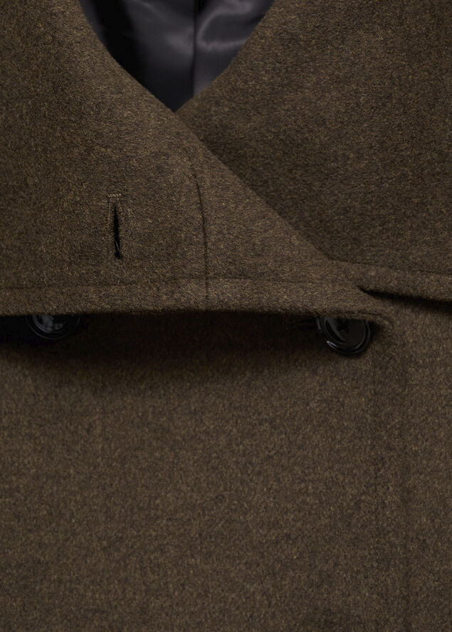 MANGO Double-breasted wool coat Beige - khaki