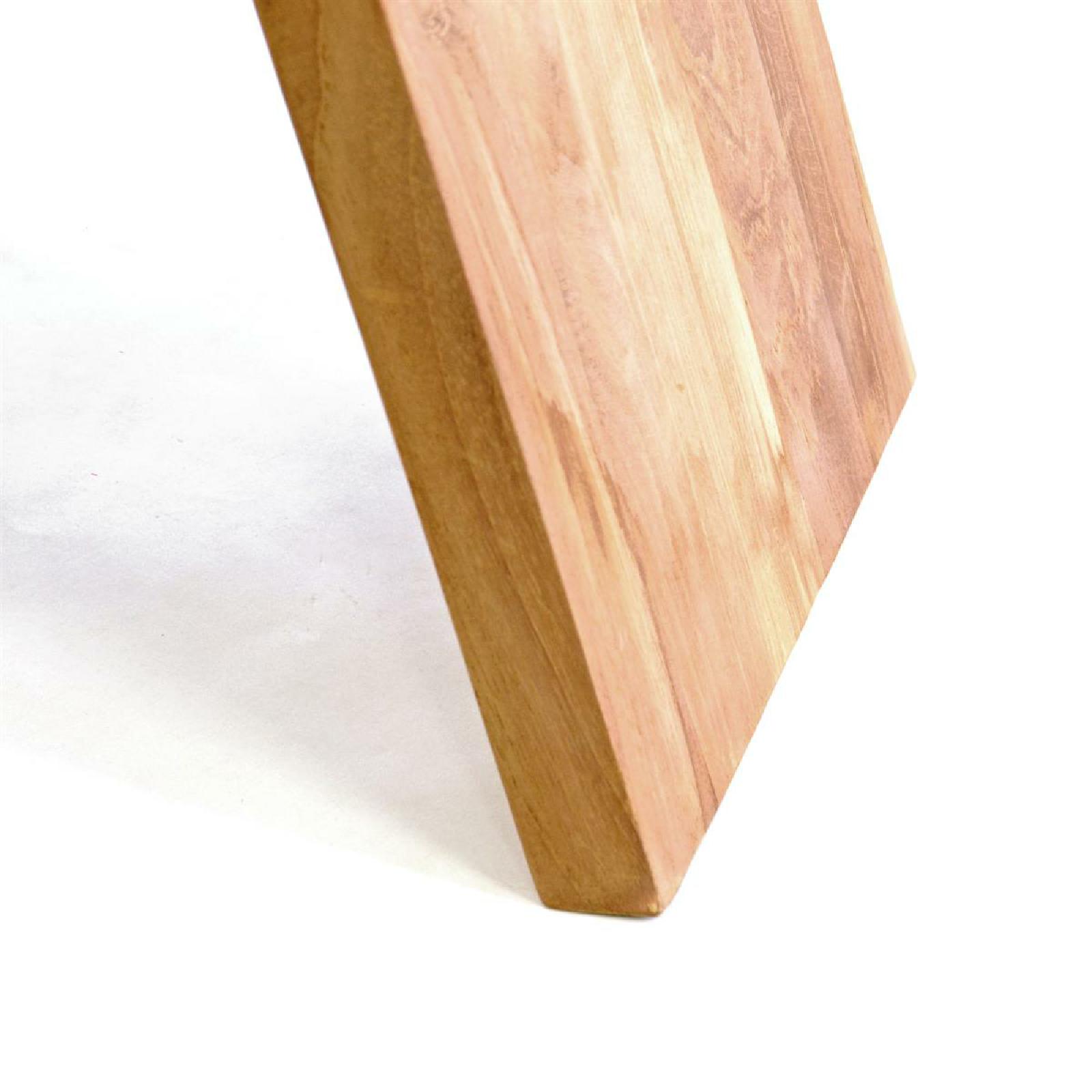 VCM Hocker behandeltem Teakholz Sitzhocker Holzhocker massiv Höhe 47cm