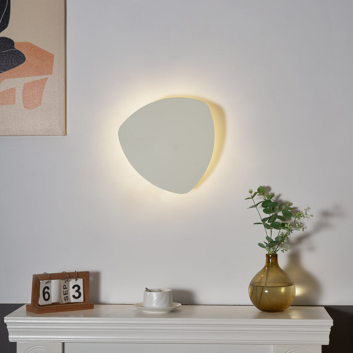 QAZQA Design wandlamp beige organisch 32cm 2-lichts - Pulley