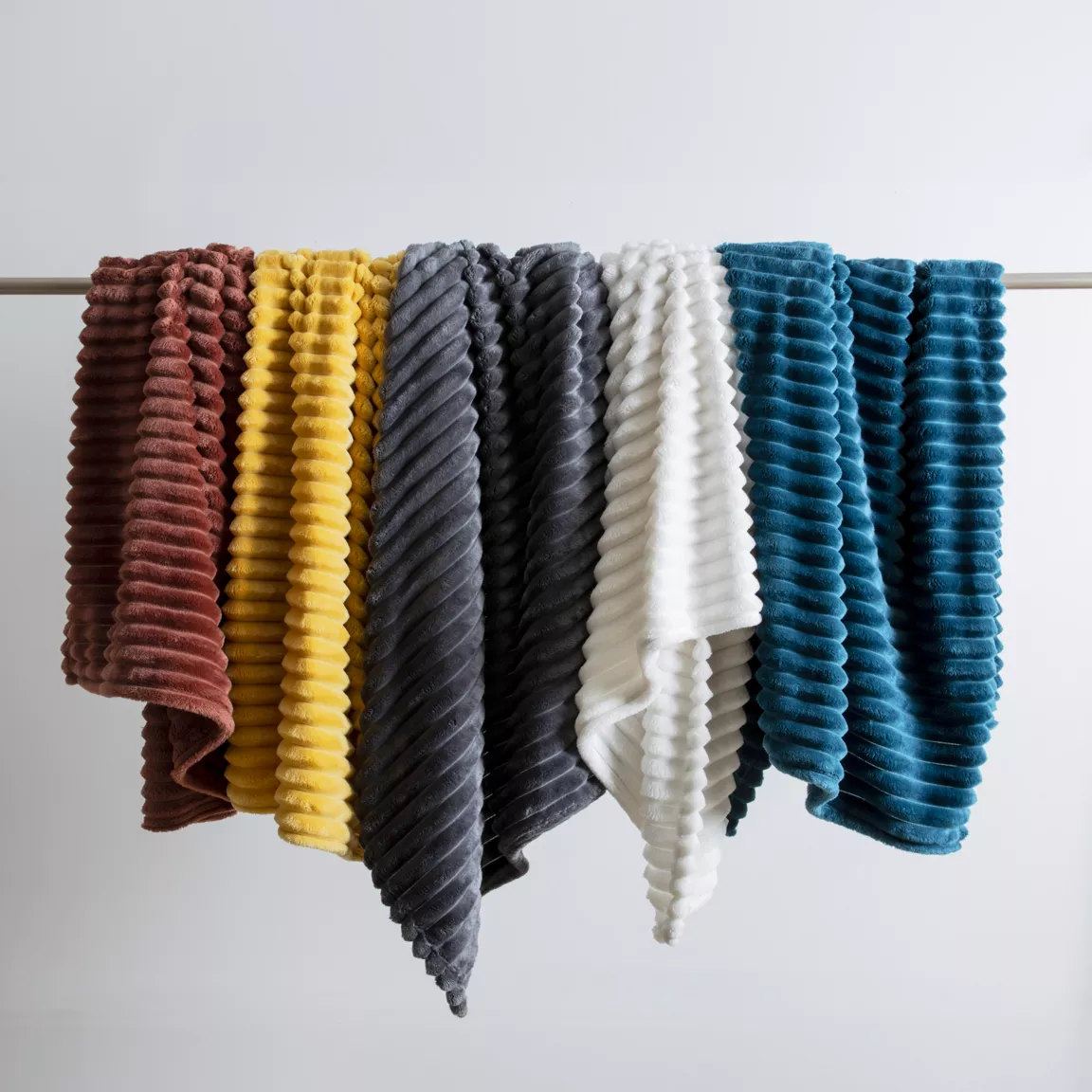 Plaid doux (180 x 220 cm) Dune Jaune