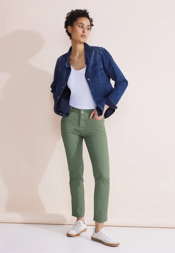 Casual Fit Twill Hose - dry salvia green