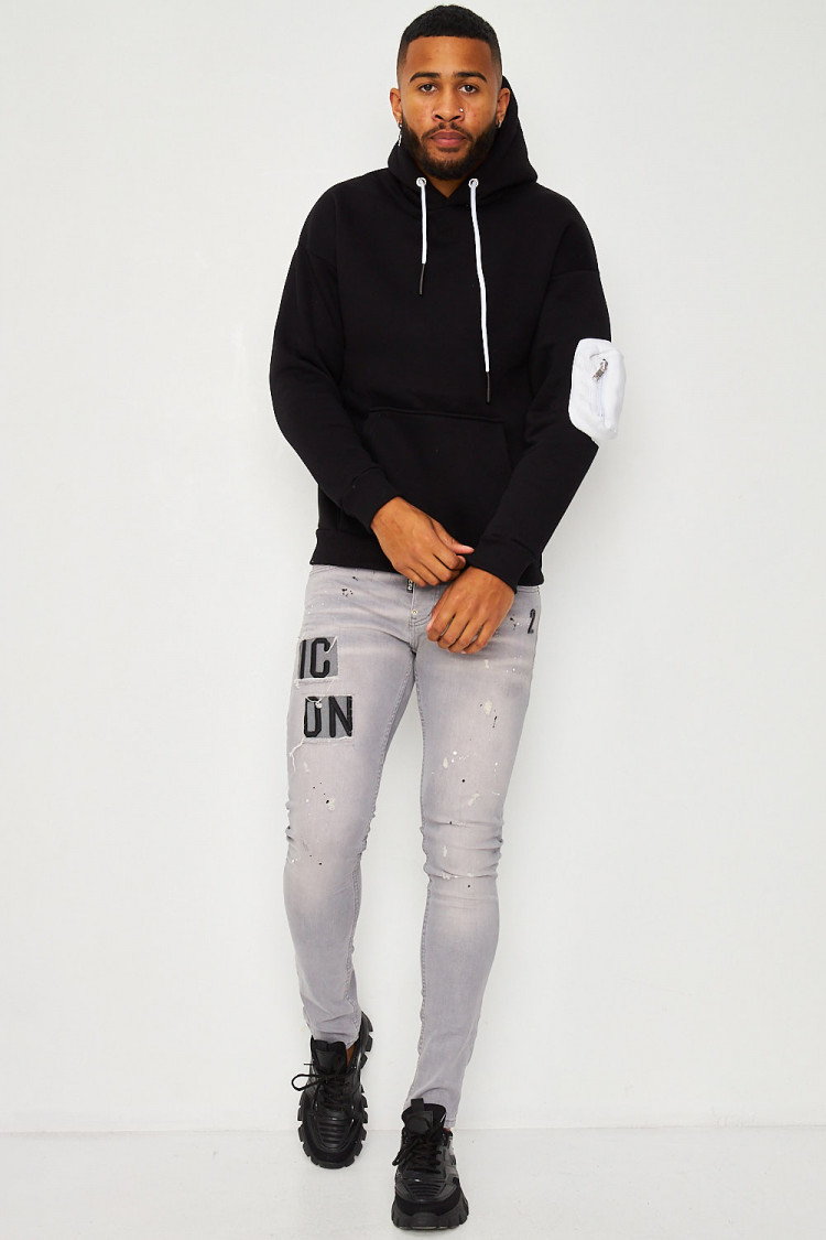 Sweat à capuche noir