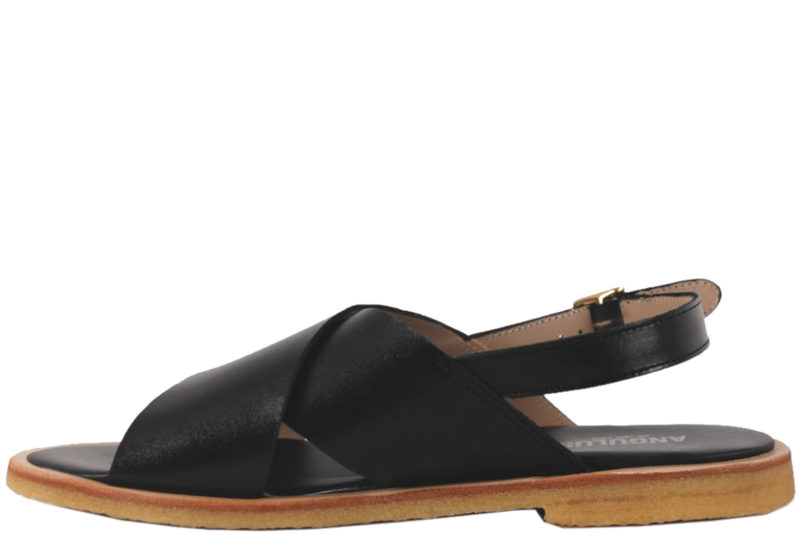 ANGULUS SORT LET SANDAL I GLAT SKIND