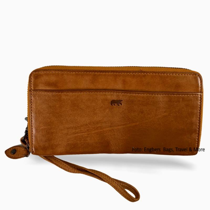 Bear Design Dames Portemonnee Rits Rondom Sofie Cognac
