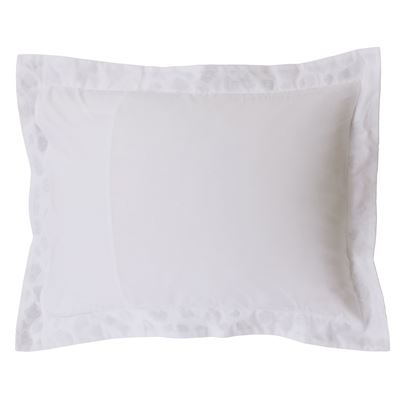 Taie d'oreiller percale broderie léopard