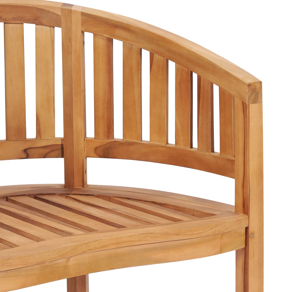 Salon de jardin meuble d'extérieur ensemble de mobilier 5 pièces en forme de banane bois de teck solide