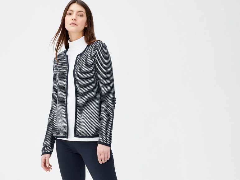 Gebreide cardigan voor dames, met katoen en polyacryl
