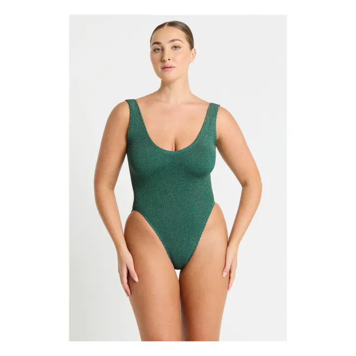 Bond-Eye Maillot 1 Pièce Mara Métallisé | Vert Jade