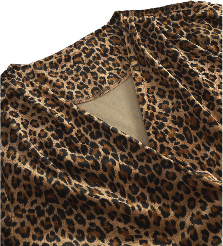 HUNKØN Angela Velour Jumpsuit Leopard