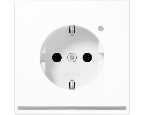 Jung LS 1520-O WW LNW stopcontact met LED-oriëntatieverlichting + helderheidssensor + verhoogde aanraakbeveiliging alpinewit/glanzend LS990 LS-design