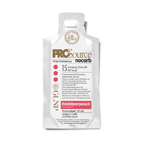 PROSource® Nocarb Heidelbeer Punsch Sachets