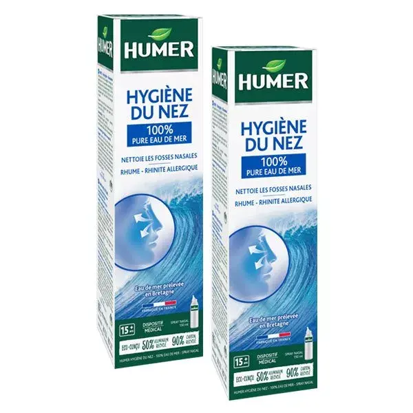 Água do Mar Isotônica Humer para Adultos, Pacote com 2 x 150ml