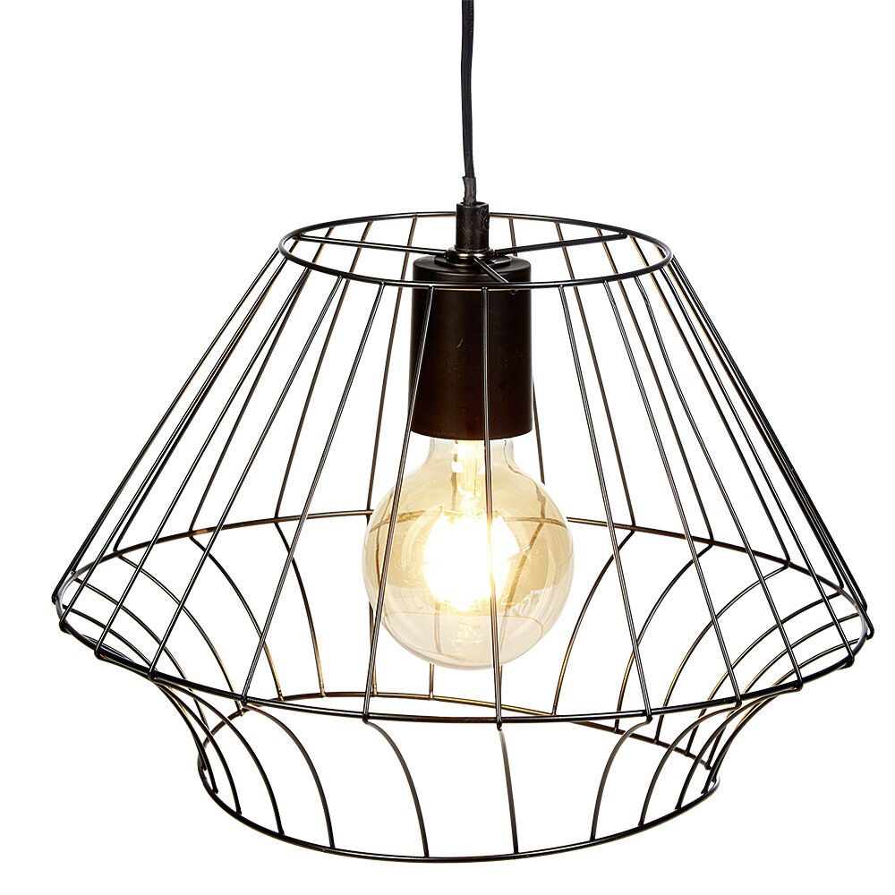 Luminaire à suspension filaire métal noir