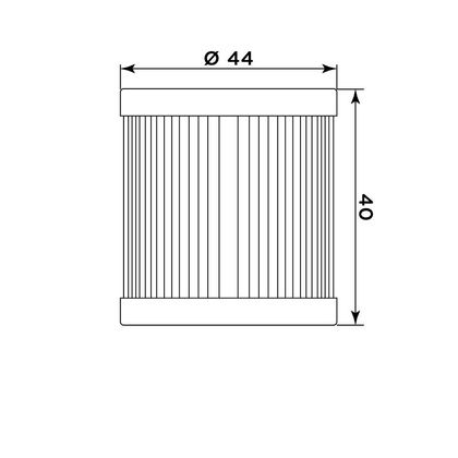 Filtre à huile Meiwa 268131 Type origine