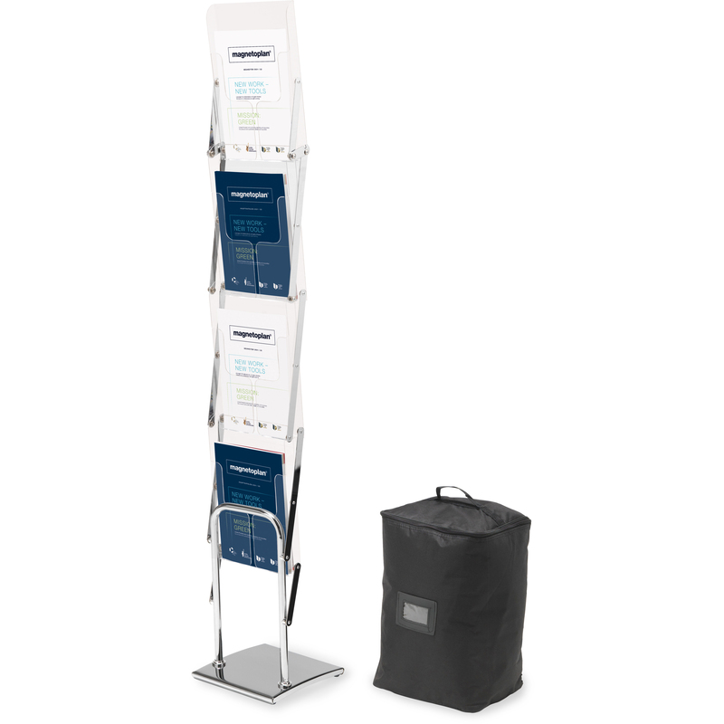 Deflecto Prospektständer 36200, klappbar, 4 Fächer