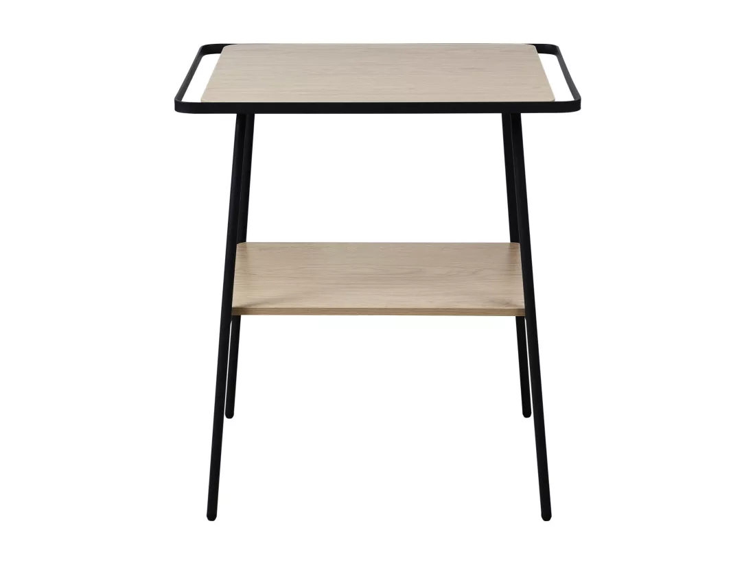 Meuble simple vasque décor chêne et métal 70cm LANKA