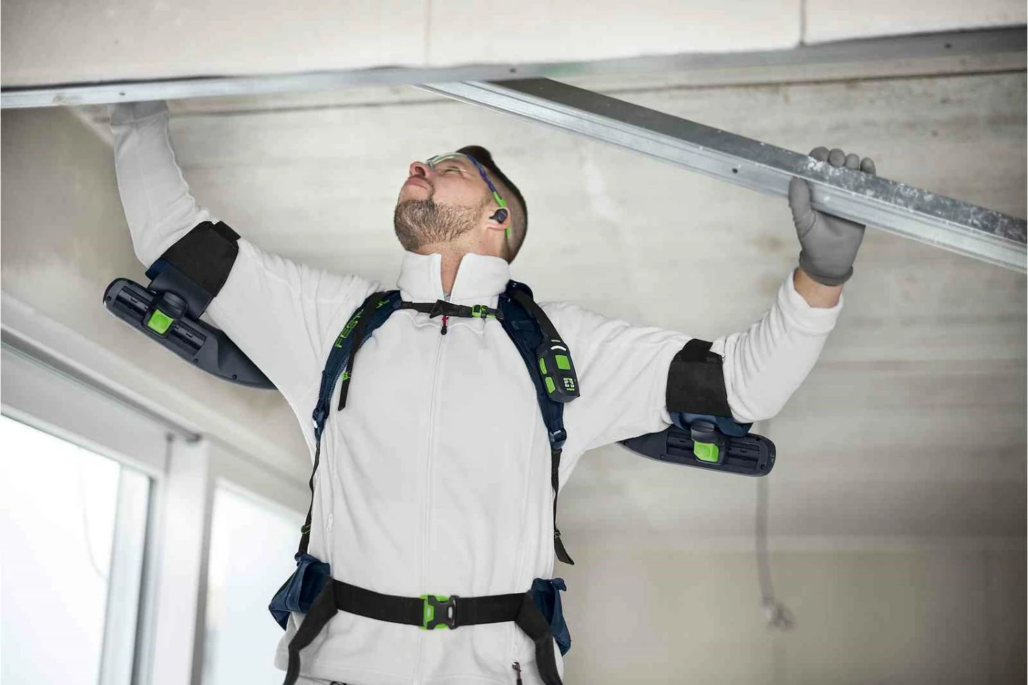 Festool Exoskelet EXO 18 HPC 4,0 I-Plus ExoActive 18V Draagharnas set (2x 4.0Ah accu) in EPP-transportbox