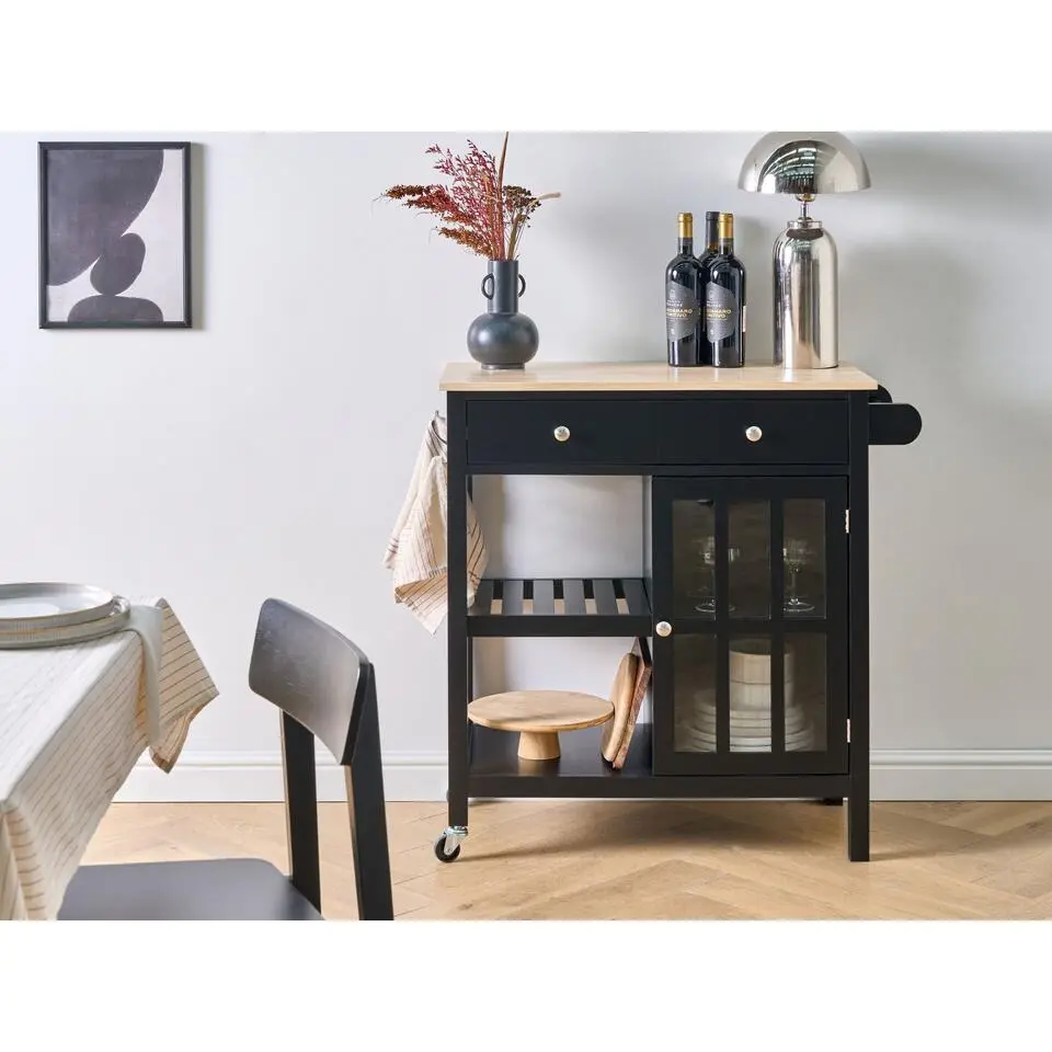 GENOA - Keukentrolley - Zwart - MDF