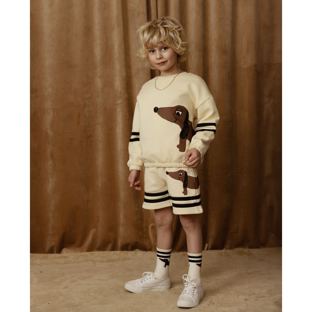 Køb Mini Rodini Beige Dog Stripes Sweatshirt