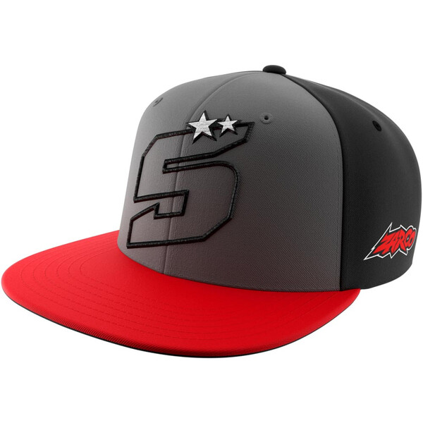 Ixon - Casquette Flat Johann Zarco 24 Rouge / Noir / Gris