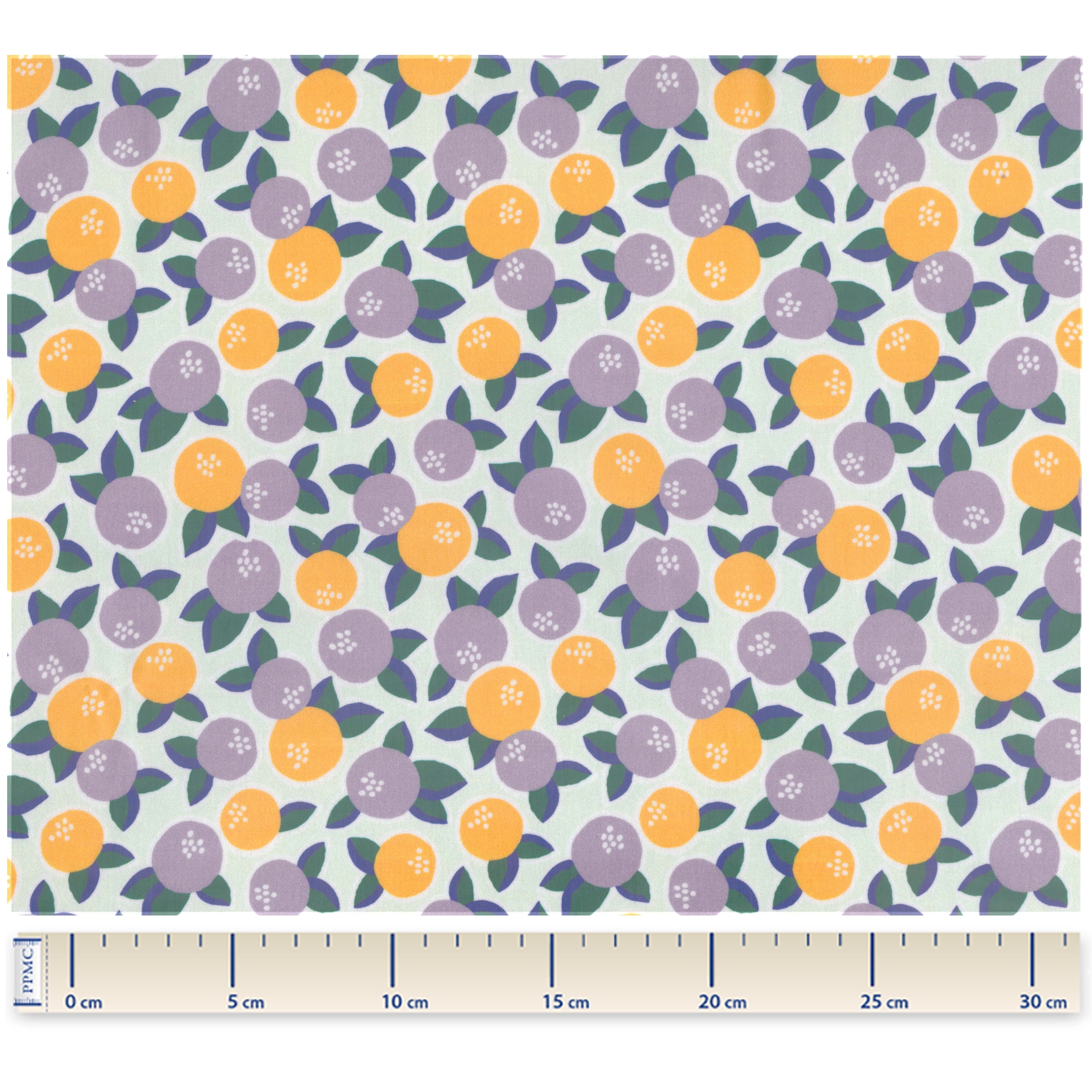 Coupon Tissu Enduit De 35Cm Ex2303 Agrumes Pop Lilas
