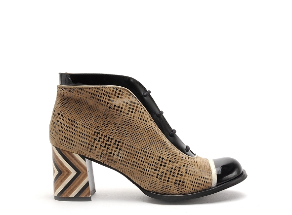 Nemonic boots bottine talons femme 2228 cubo multicolore