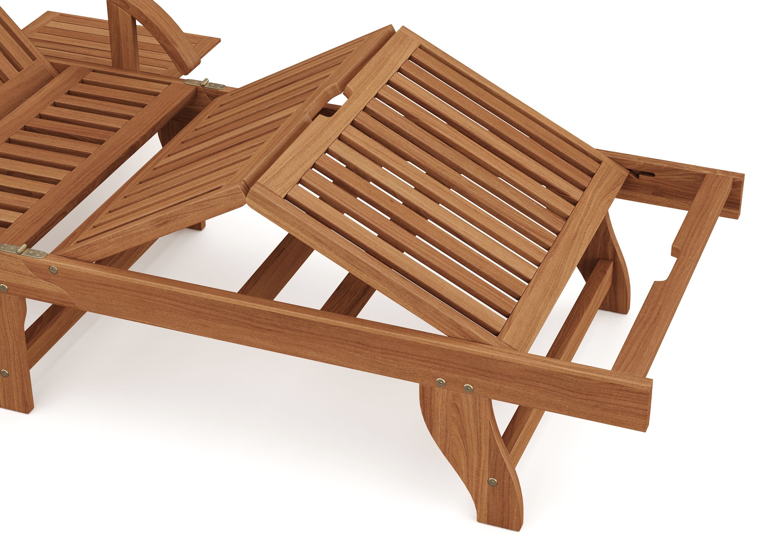 Liegestuhl Holz ANTALYA verstellbar