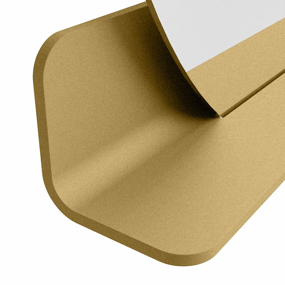 Mondiaz Spot spiegel rond Ø100cm met planchet oro