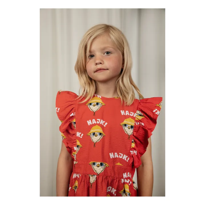 Mini Rodini Robe Najk Coton Bio | Rouge
